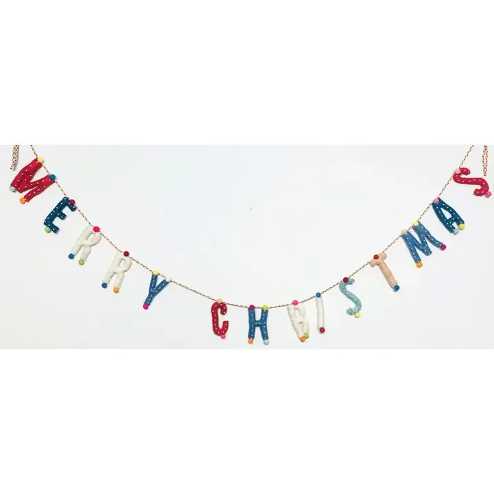 MERRY XMAS CREAM GARLAND