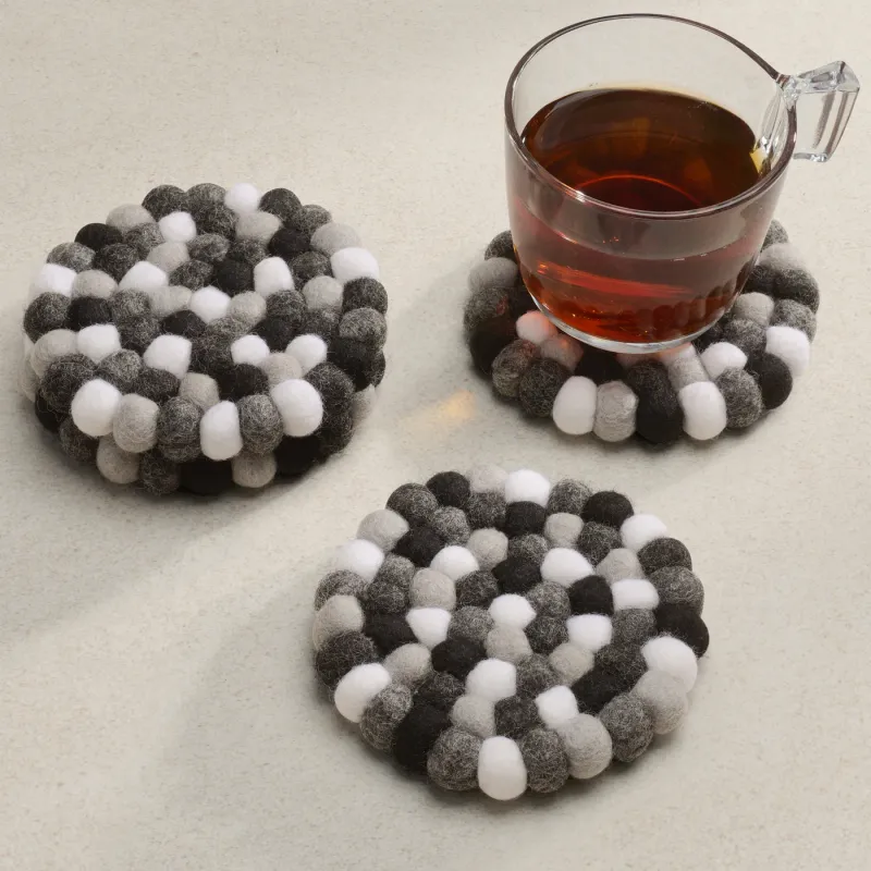 FELT ROUND COASTERS 4"