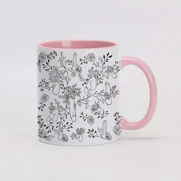 JUST A FLORAL MUG, Colour: PINK
