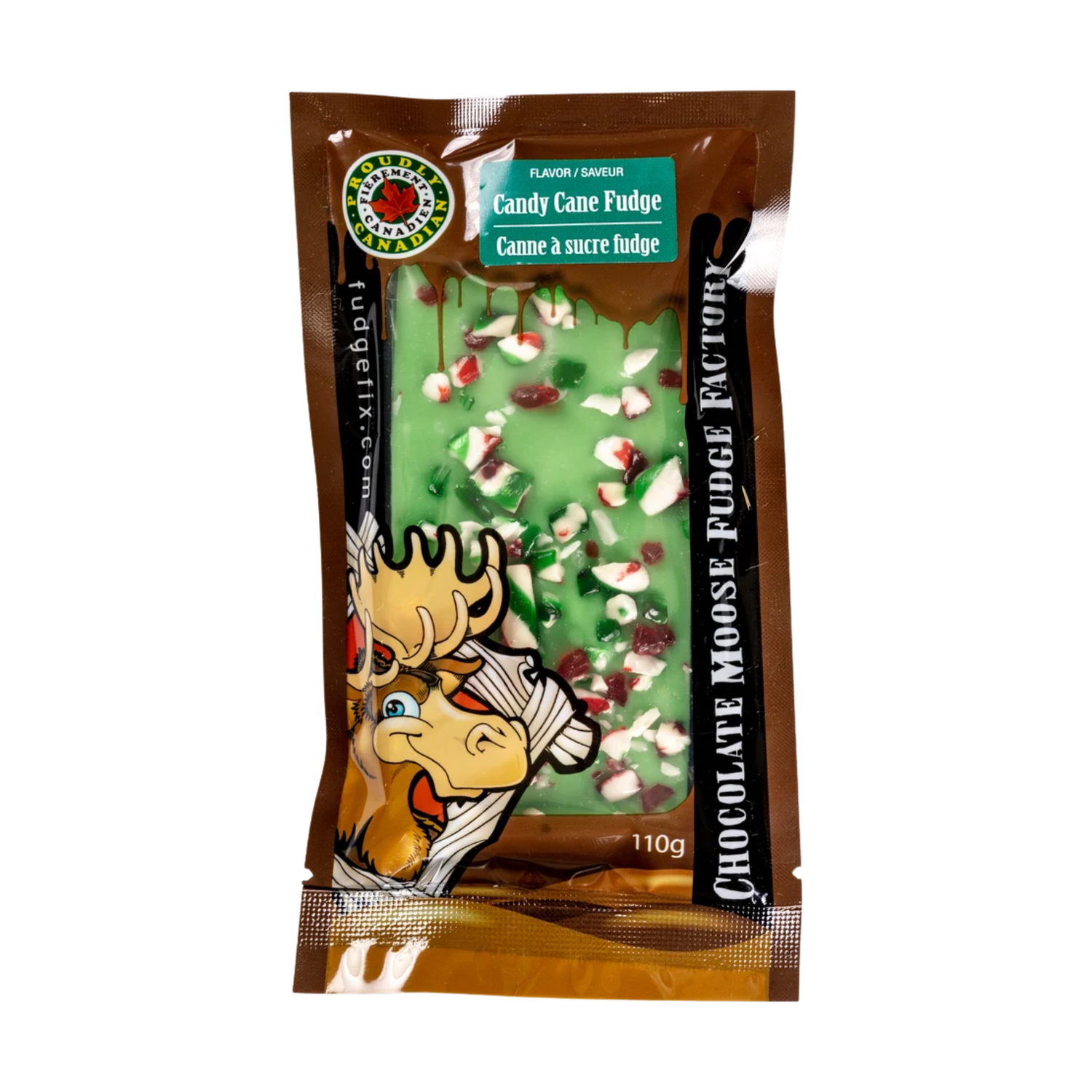 Chocolate Moose Fudge Factory Assorted Fudge 110g, FLAVOUR: Candy Cane