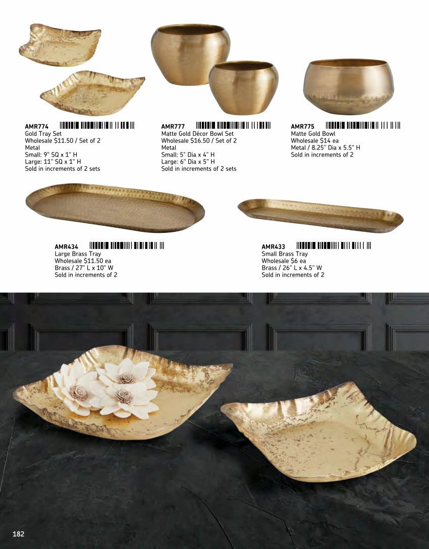 brass tray set 2