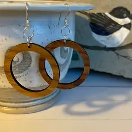 WALNUT WOOD EARRINGS