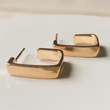 SQUARE HOOP, Colour: GOLD