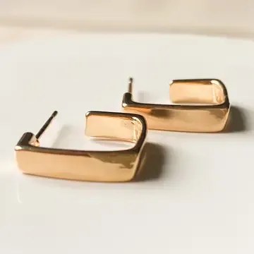 SQUARE HOOP, Colour: GOLD