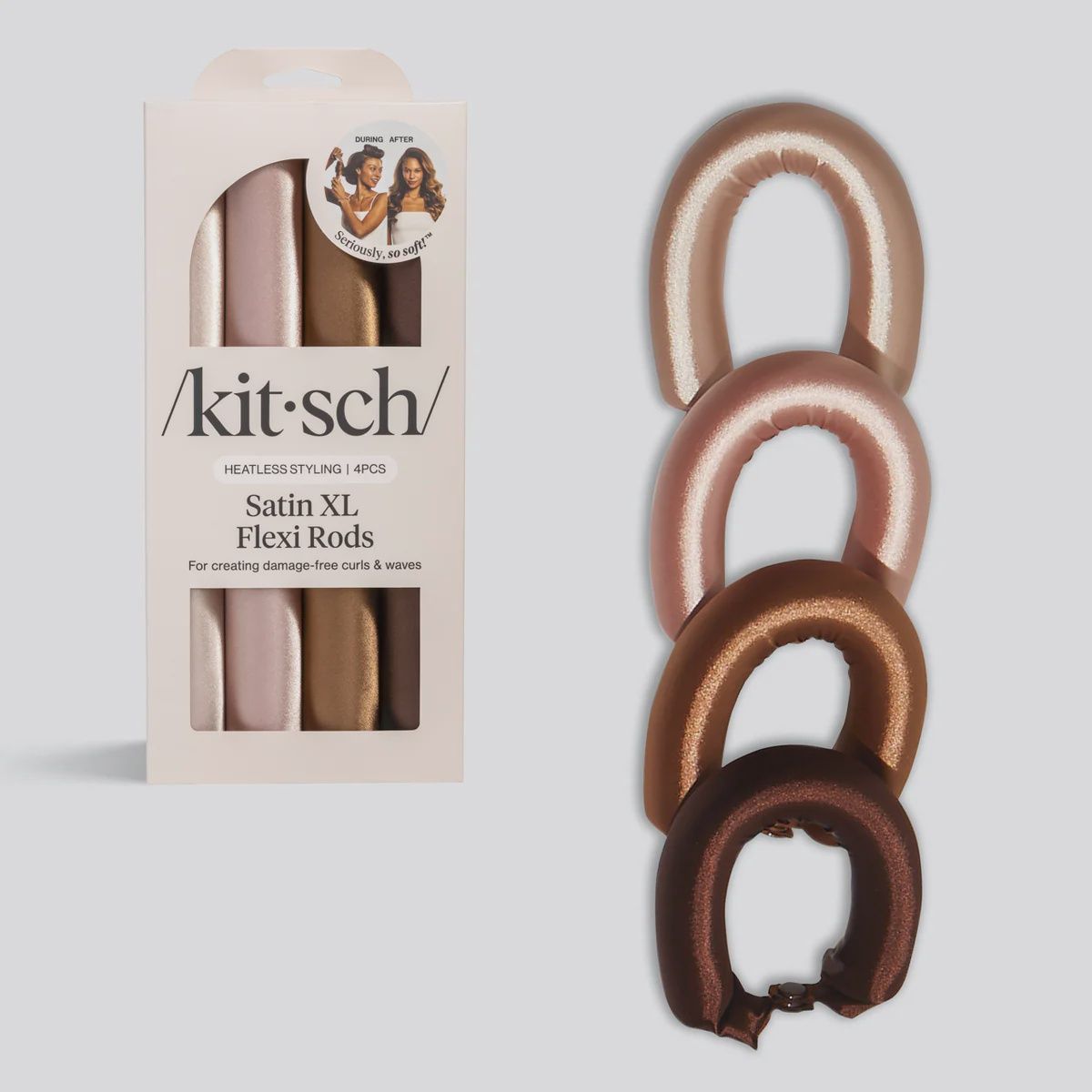 Rosewood Jumbo Satin Flexi Rods 4pc