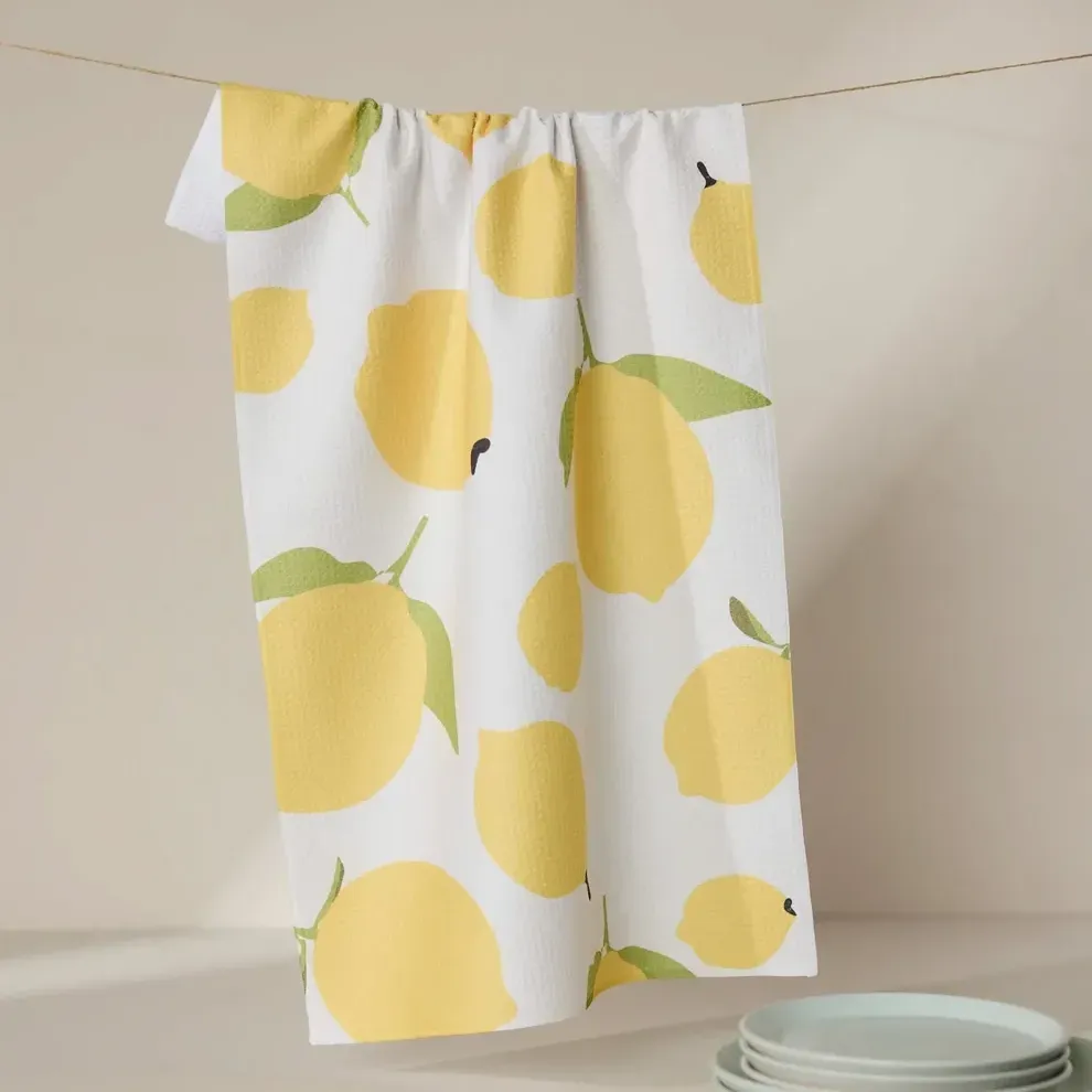 Sunny Lemons Tea Towel