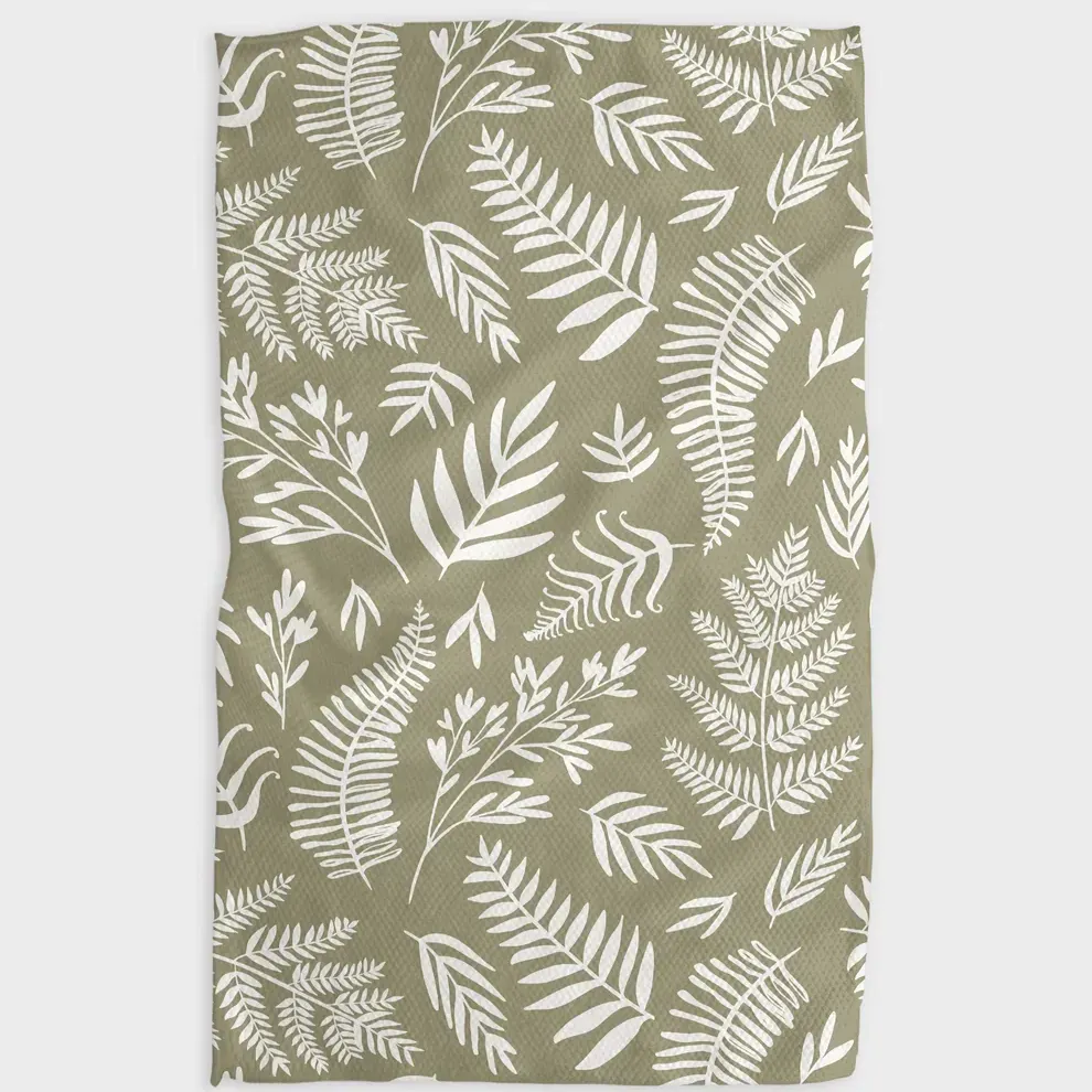 Olive Fern Tea Towel