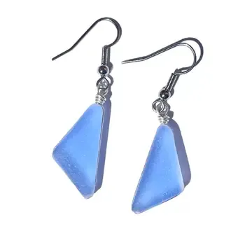 SEAGLASS DANGLE EARRINGS ASST, Colour: RAIN