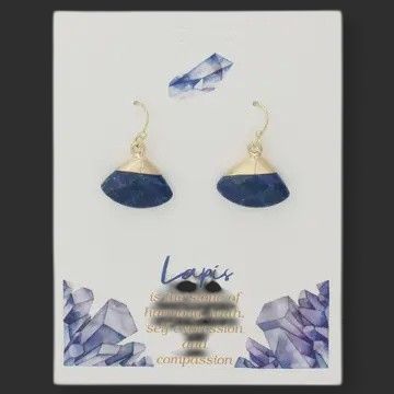 Lapis /Gold earrings