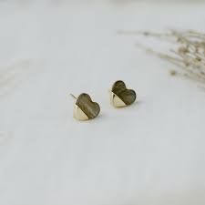 FULL HEART STUDS ASST., STYLE/COLOUR: GOLD LABRADORITE