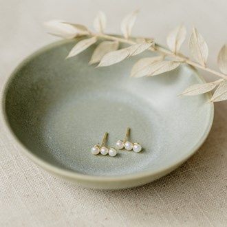 PEARL TRIO STUDS ASST., STYLE/COLOUR: GOLD