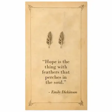 LITERARY QUOTES FEATHER POST EARRINGS