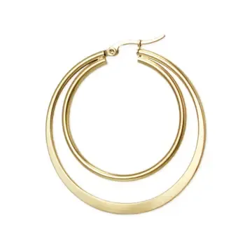 DOUBLE ROUND HOOP EARRINGS