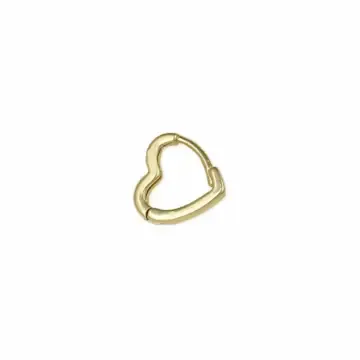 GOLD HEART HUGGIE HOOP