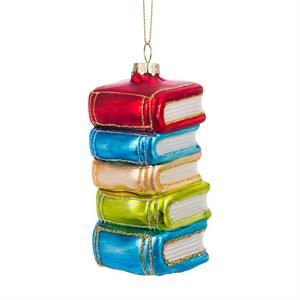 STACK OF BOOKS ORNAMENT