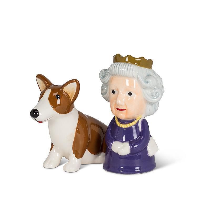 Queen and Corgi Salt &amp; Pepper Shakers