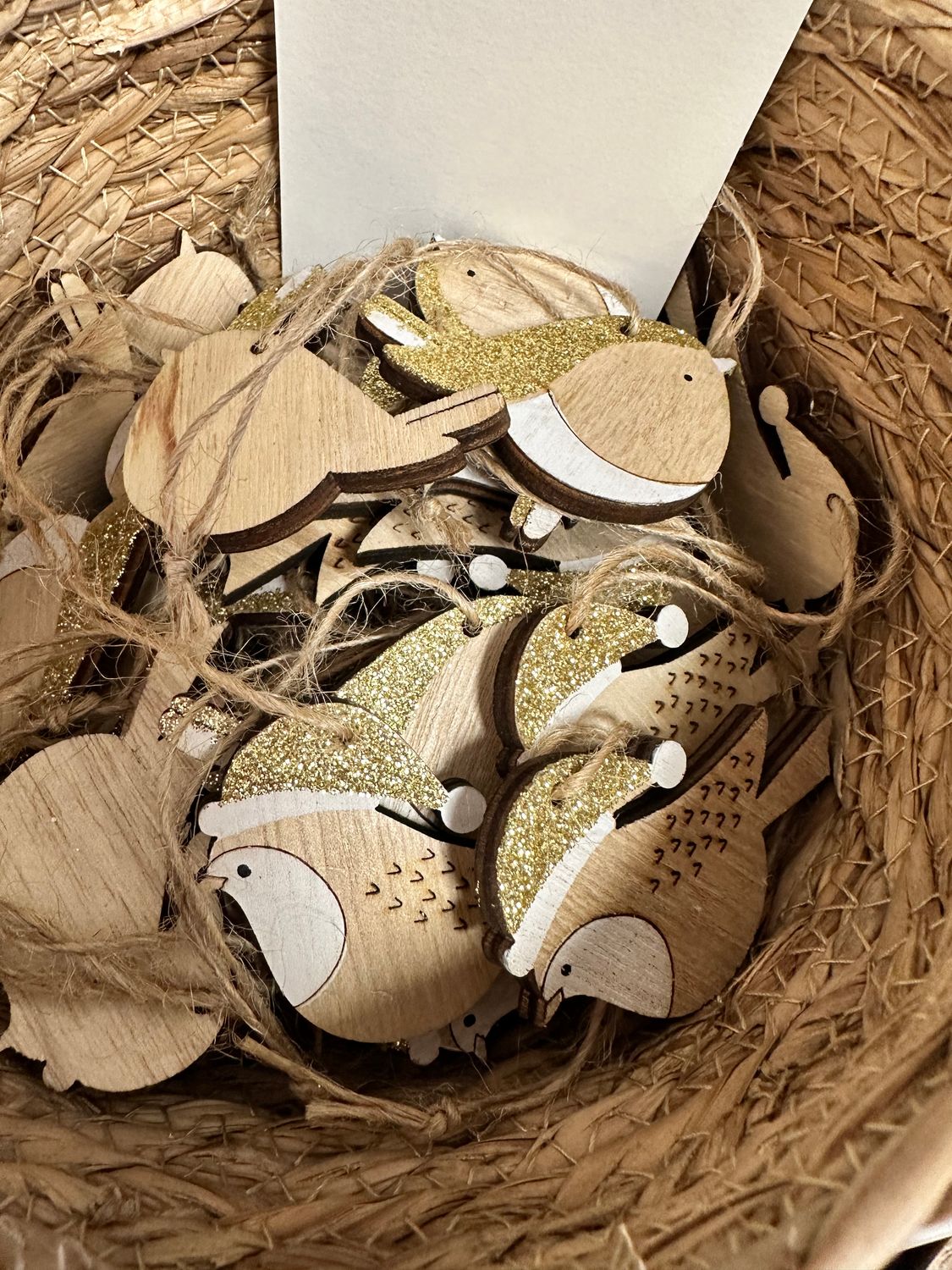 WOOD BIRD ORNAMENT