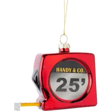 BLOWN GLASS TAPE MEASURE ORNAMENT