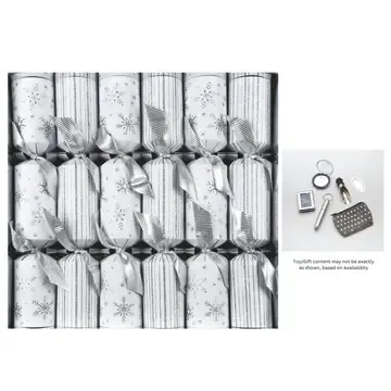 XMAS CRACKERS - SNOWFLAKES &amp; STRIPES