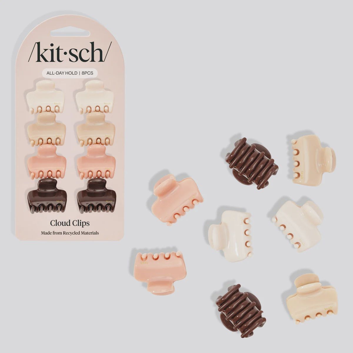 Rosewood Cloud Claw Clips 8pc Set - Mini
