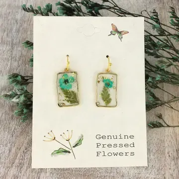 COTTAGE TURQUOISE DRIED FLOWER EARRINGS