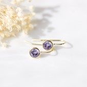 DAZZLE EARRINGS ASST., Colour: GOLD/PURPLE
