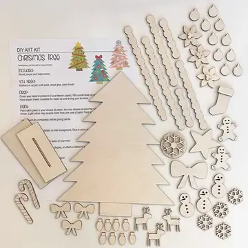 KIDS DIY PAINTABLE CHRISTMAS TREE