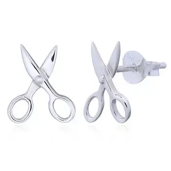 SILVER SCISSOR EARRINGS