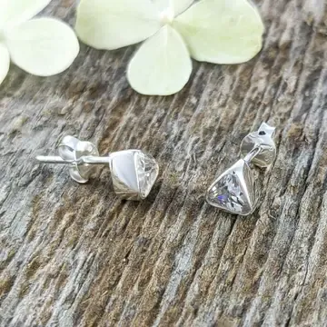 SPARKLE TRIANGLE STUDS
