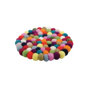 multi coloured wool trivet