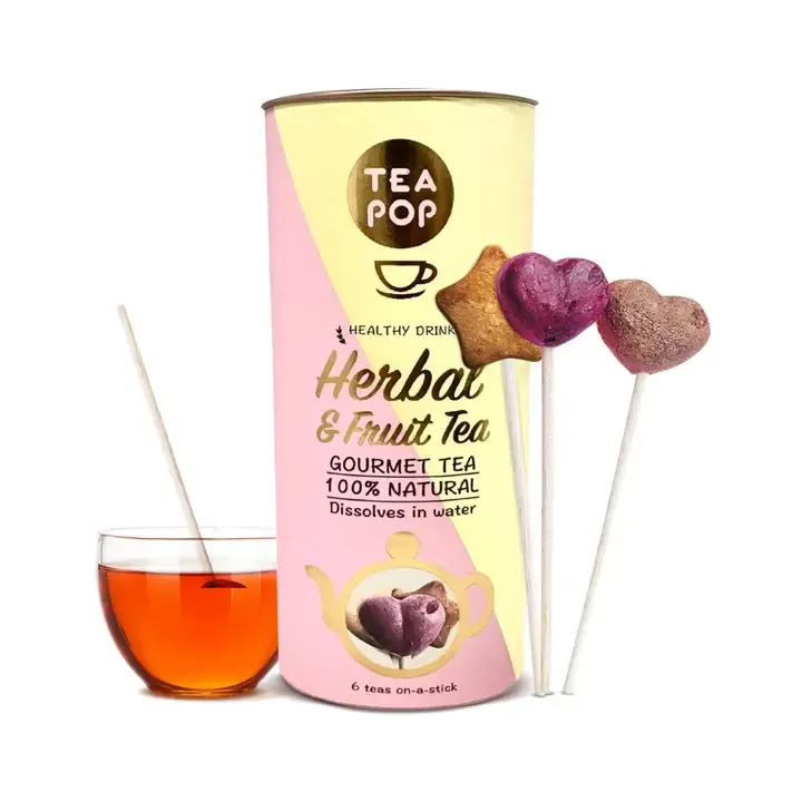 Herbal and fruit tea pop tin