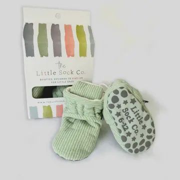 STAY ON/NON SLIP PRAM SLIPPERS, Colour: GREEN, Size: 6-12