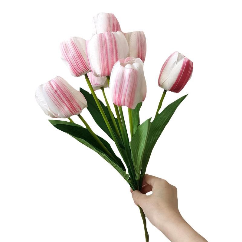 FAUX TULIP BOUQUET ASST., Colour: WHITE