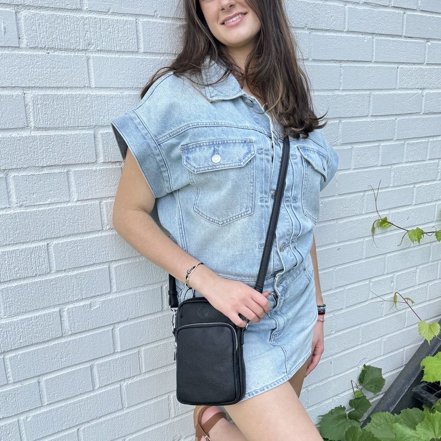 GINA CROSSBODY, Colour: black