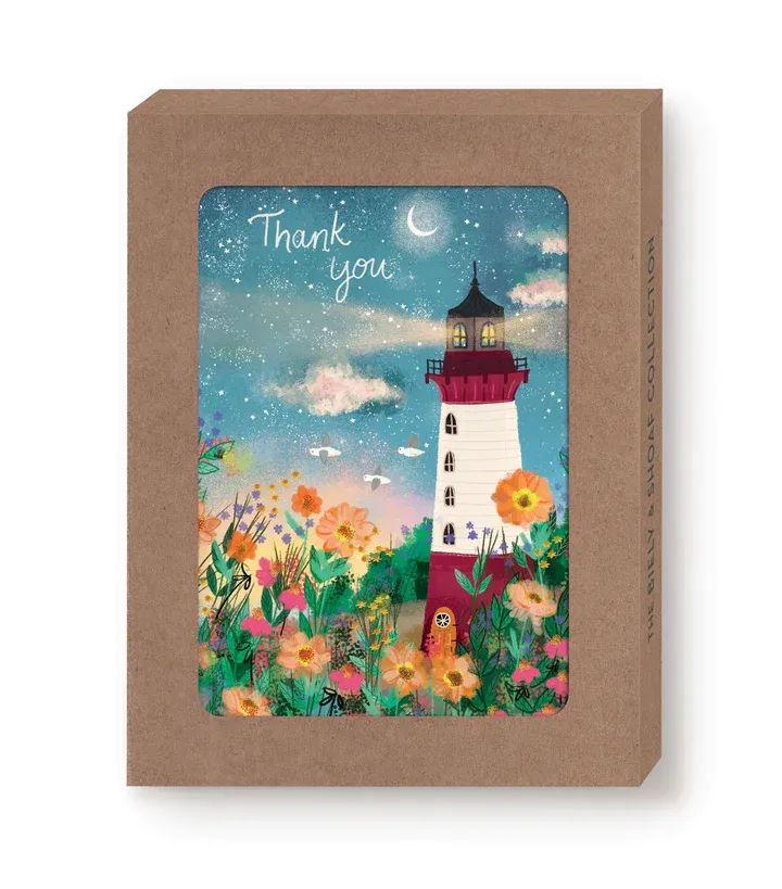 Boxed Lighthouse Thank You Cards