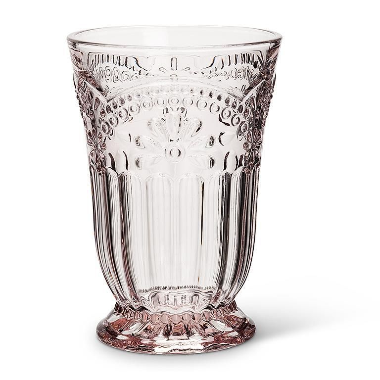 Flower High Ball Glass Pink