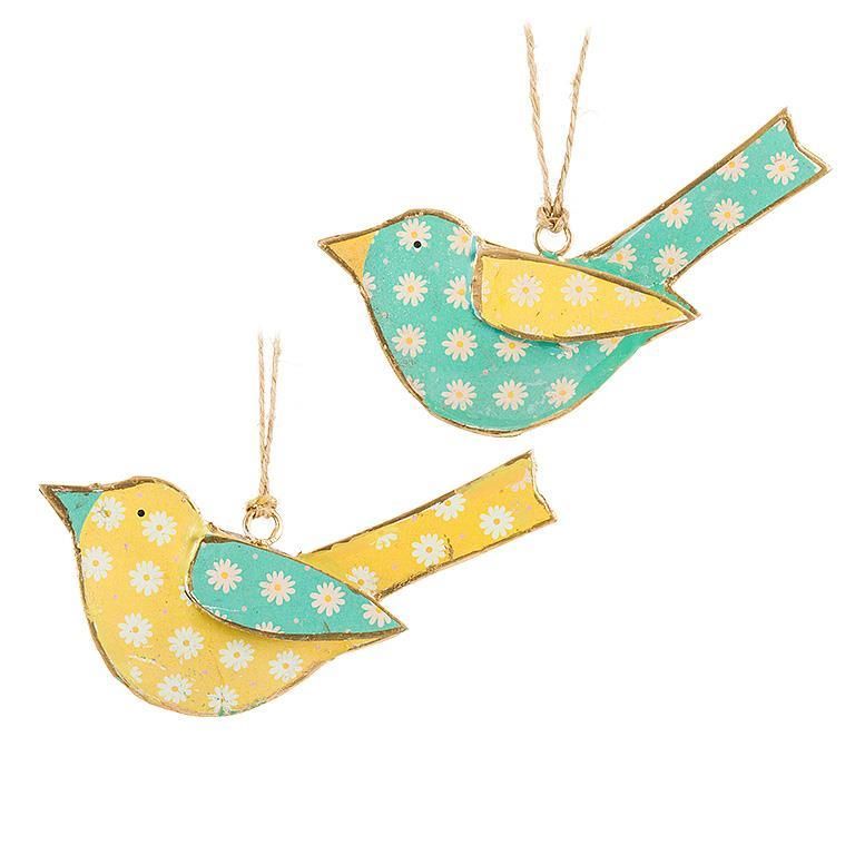 GINGHAM BIRD ORNAMENT ASST.