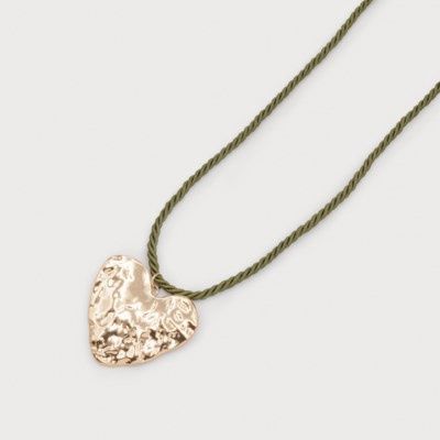 HEART PENDANT ON CORD, Colour: GOLD