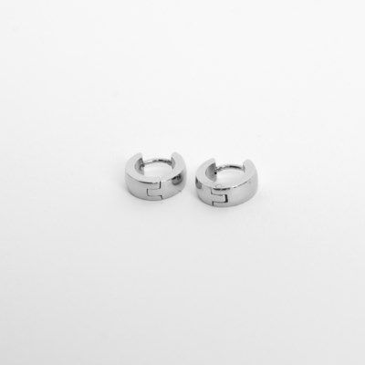 STAINLESS  STEEL MINI HOOPS, Colour: SILVER