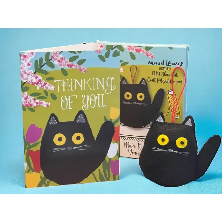 Maud Lewis Greeting Card With DIY Kit, CHARACTER: Cat