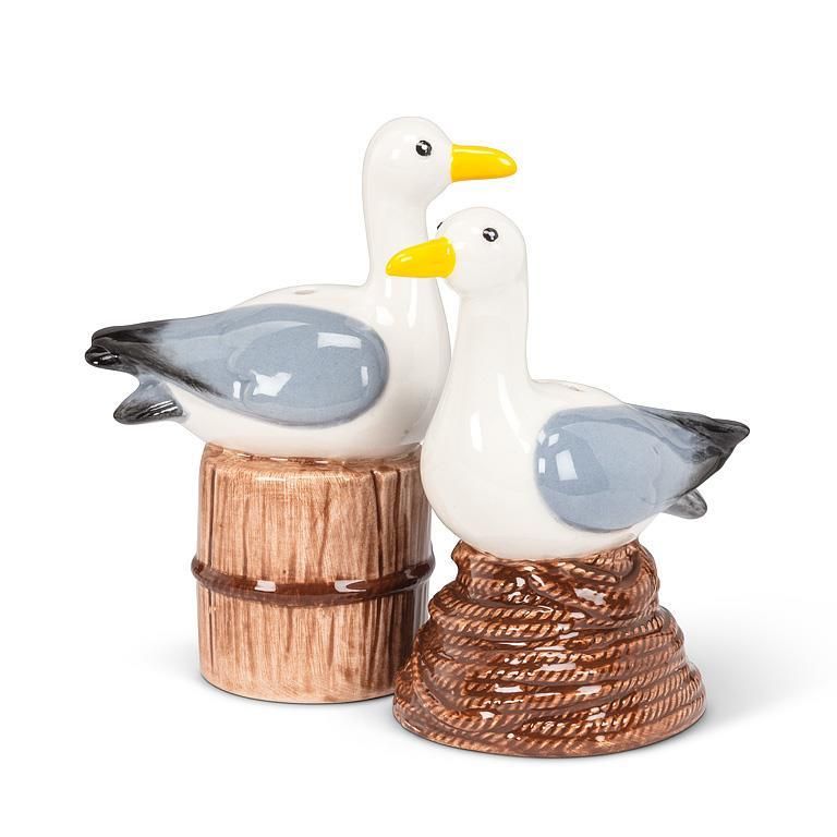 Perching Seagulls Salt + Pepper Shakers