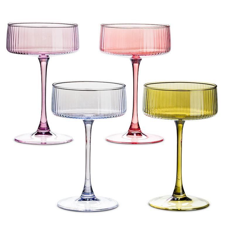 Optic Cocktail Glasses Assorted