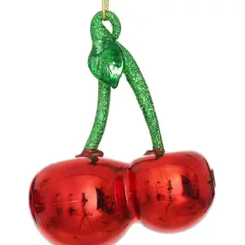 CHERRY HANDBLOWN GLASS ORNAMENT