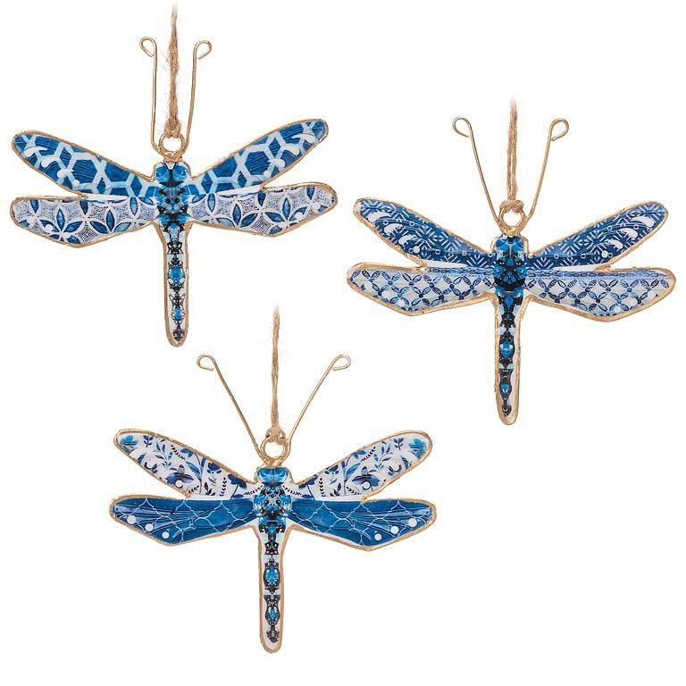 Blue &amp; White Butterfly/Dragonfly Ornament