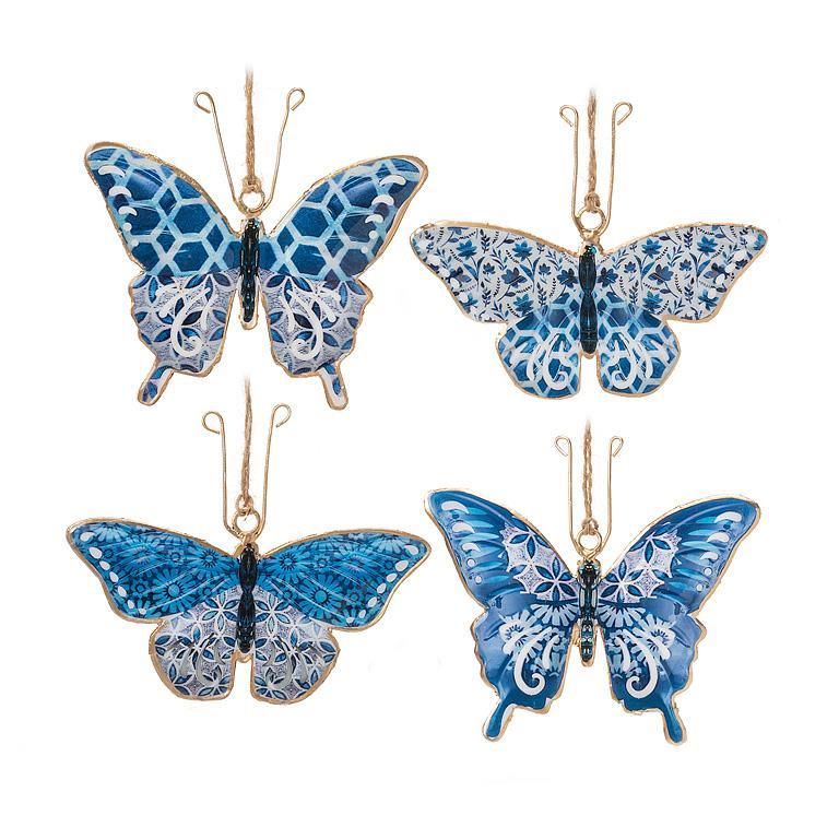 Blue &amp; White Butterfly/Dragonfly Ornament