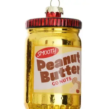 PEANUT BUTTER HANDBLOWN GLASS ORNAMENT