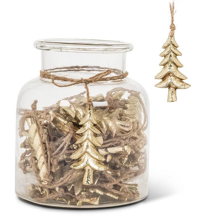 METAL TREE ORNAMENT IN JAR
