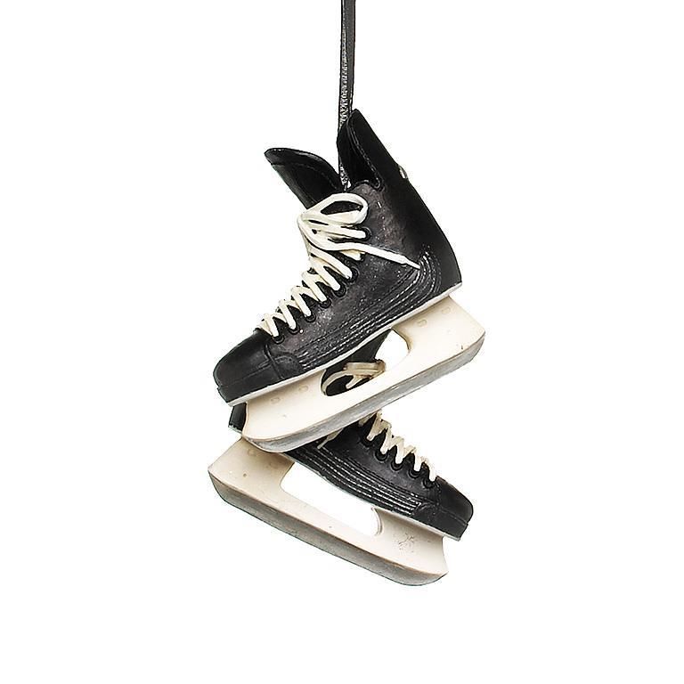 Hockey Skates Black Ornament