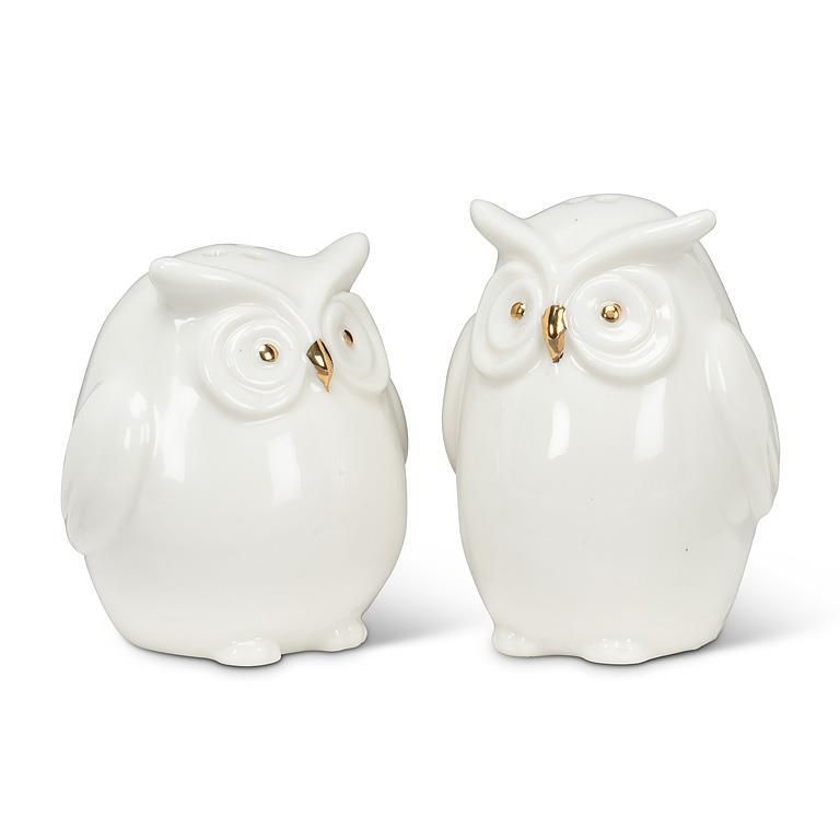White Owl Salt &amp; Pepper Shakers