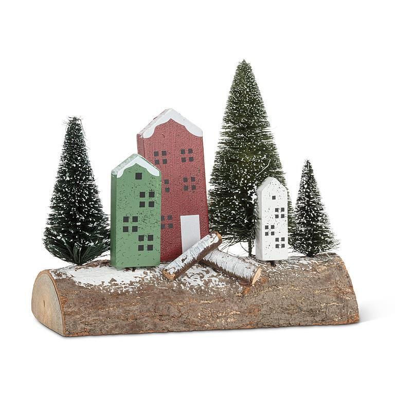 House &amp; Tree Scene on Log